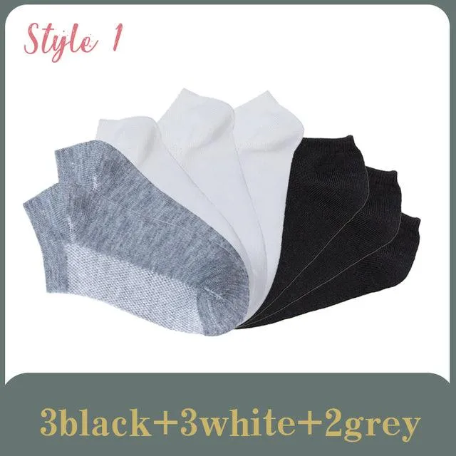 Pairs Lot Solid Mesh Short Socks Invisible Ankle Socks