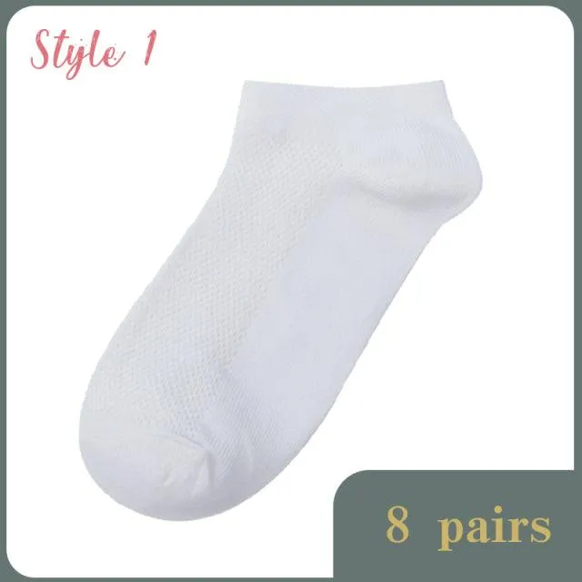 Pairs Lot Solid Mesh Short Socks Invisible Ankle Socks