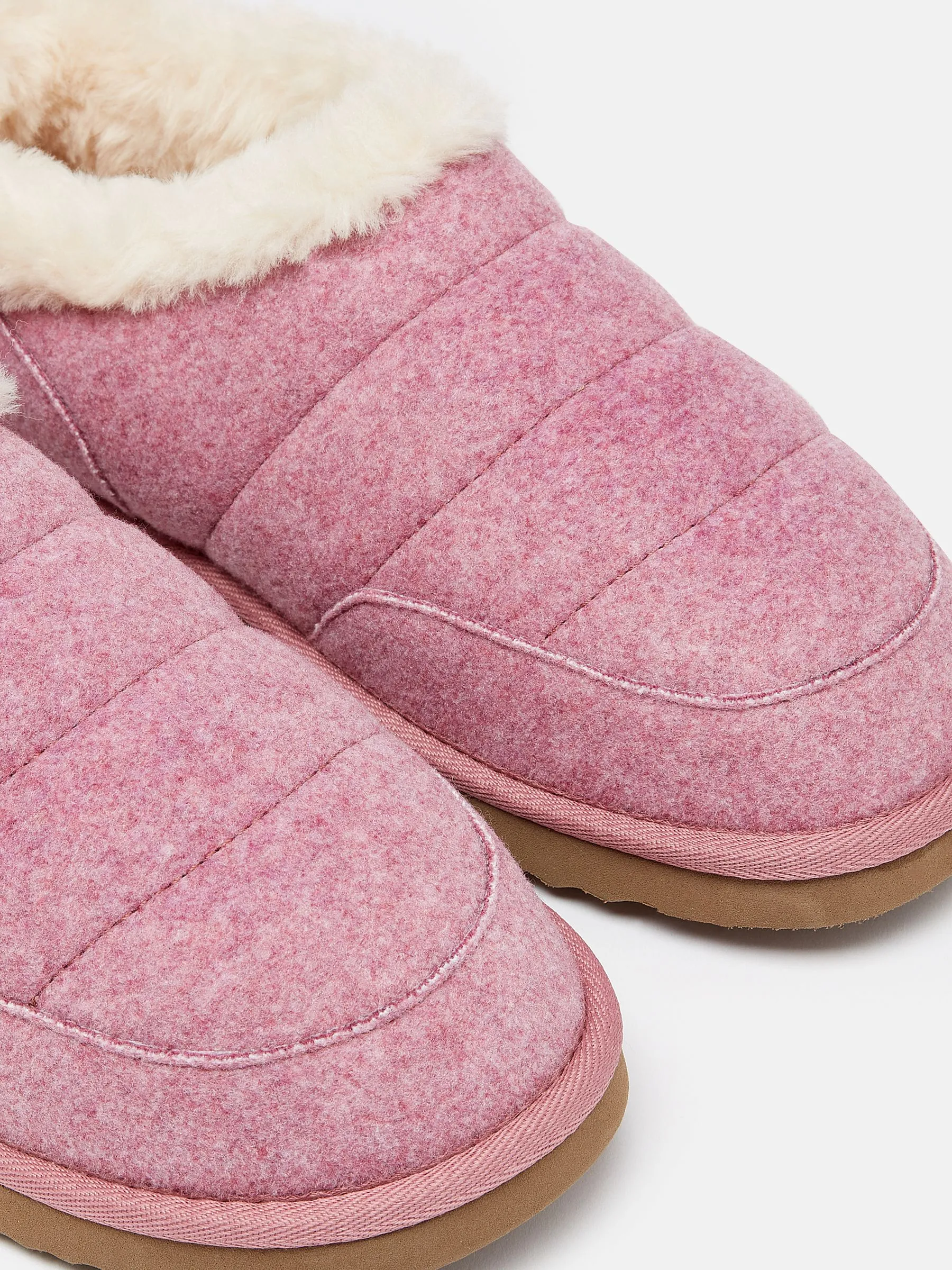 Pink Faux Fur Lined Slippers