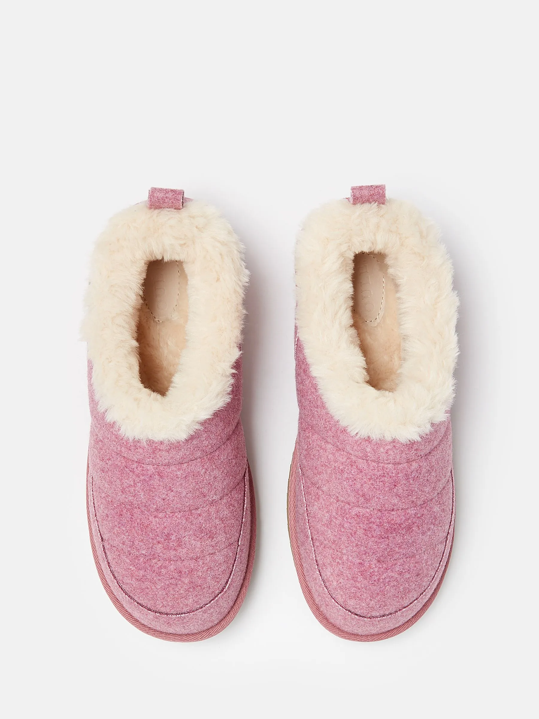 Pink Faux Fur Lined Slippers