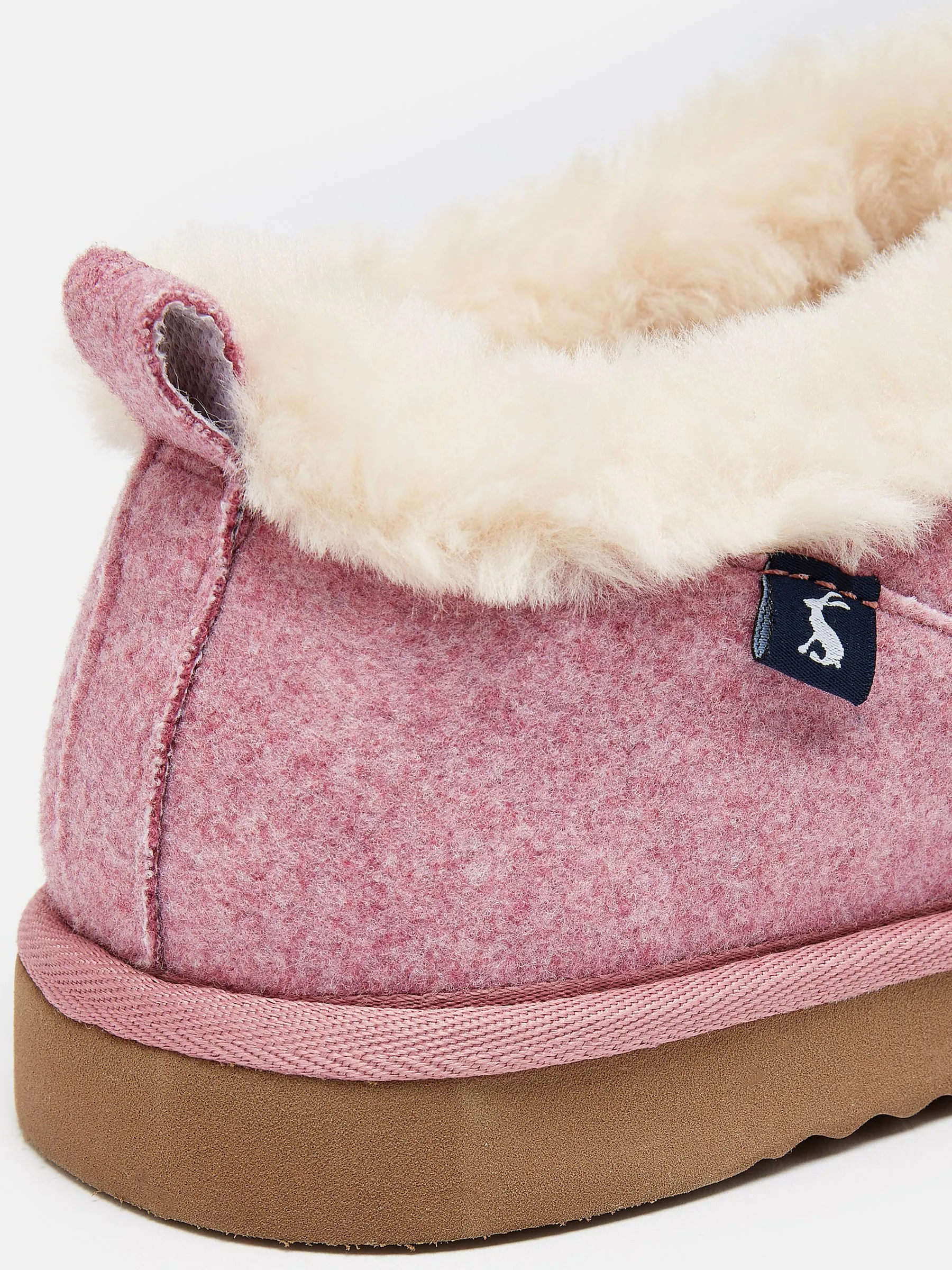 Pink Faux Fur Lined Slippers