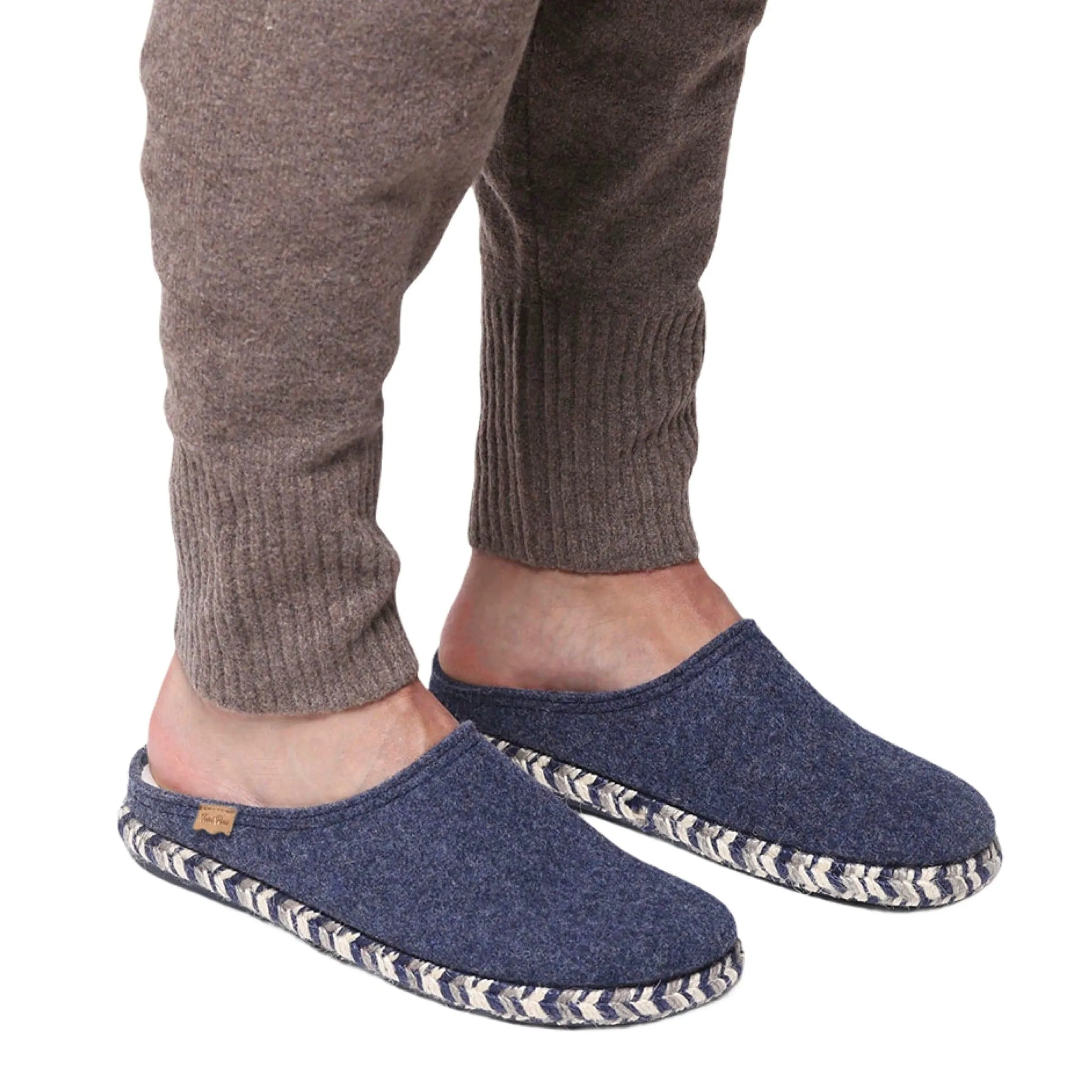 Plain Felt Slippers for Men - Nabor-FP