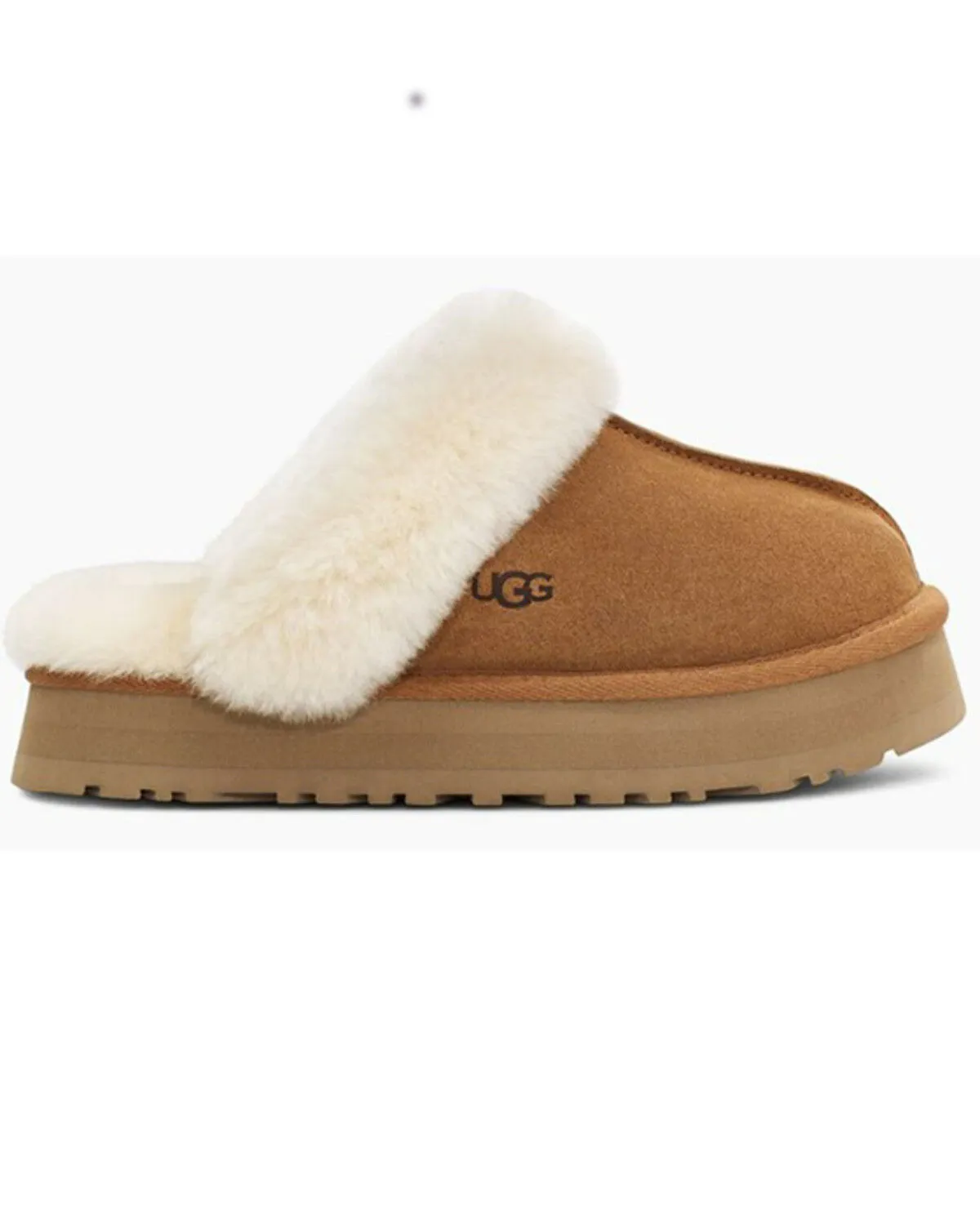 Product Name:  UGG Women's Disquette Sheep Fur-Lined Slippers - Round Toe