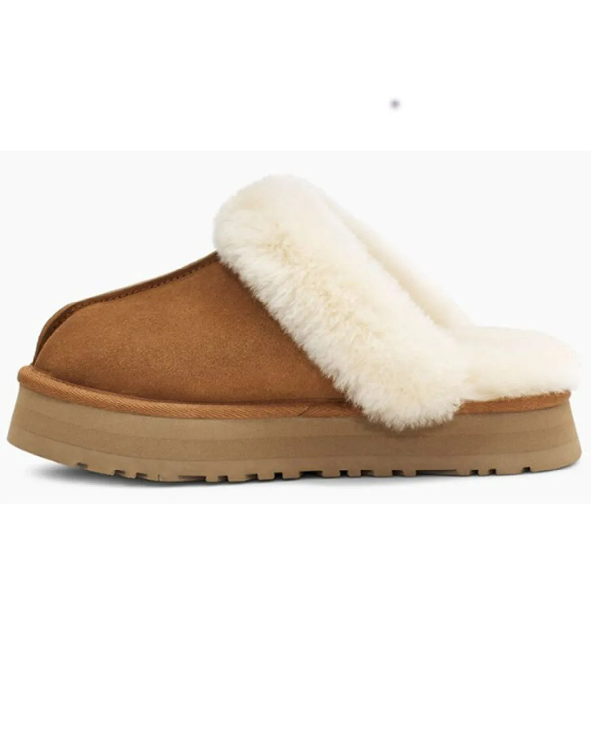 Product Name:  UGG Women's Disquette Sheep Fur-Lined Slippers - Round Toe