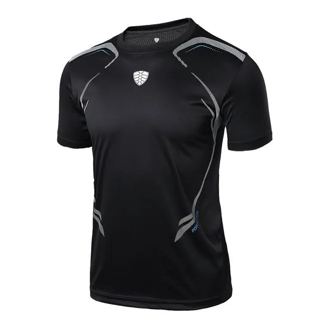 Quick Drying Soccer Fitness Running Short Sleeve Jersey Shirt for Men