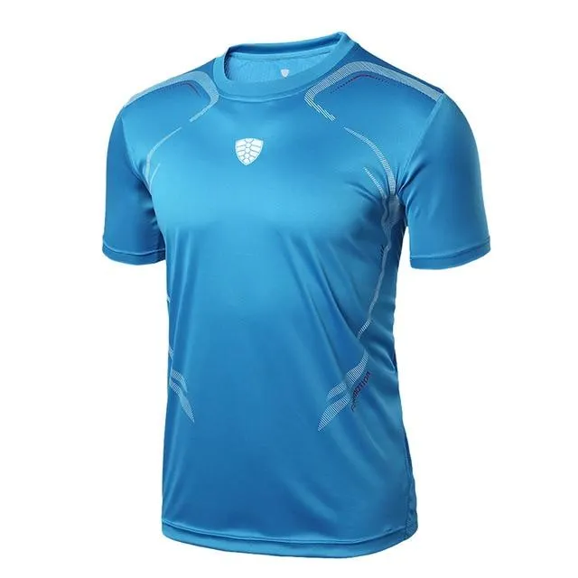 Quick Drying Soccer Fitness Running Short Sleeve Jersey Shirt for Men