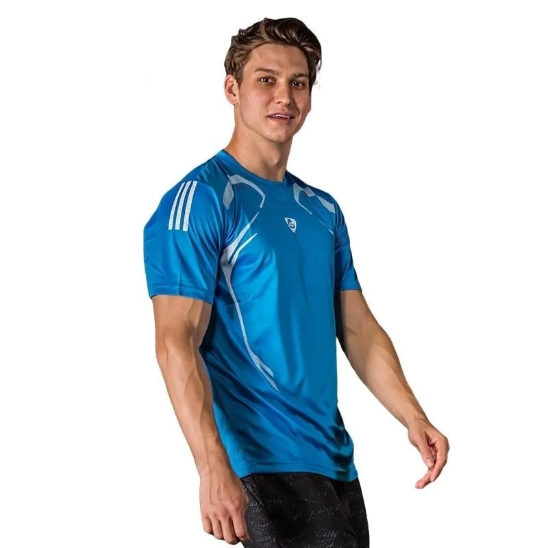 Quick Drying Soccer Fitness Running Short Sleeve Jersey Shirt for Men