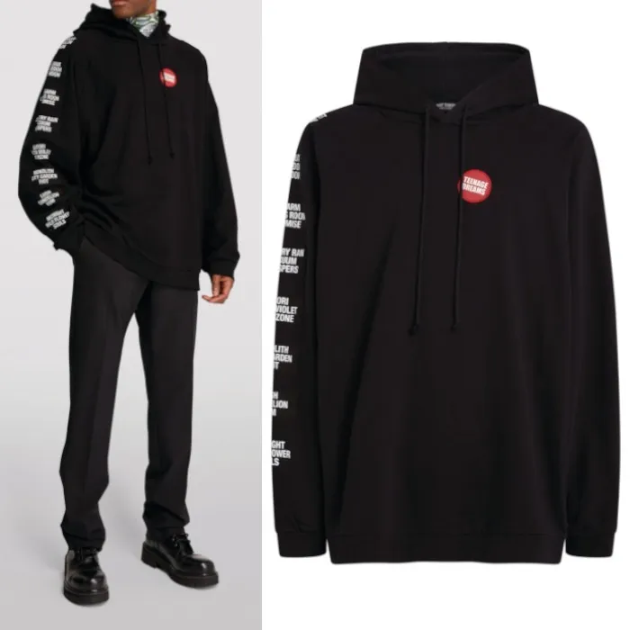 RAF SIMONS  |Pullovers Long Sleeves Cotton Designers Hoodies