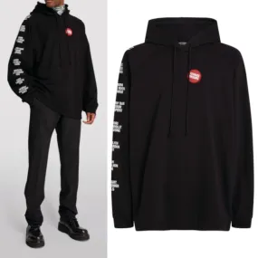 RAF SIMONS  |Pullovers Long Sleeves Cotton Designers Hoodies