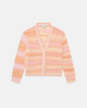 Rainbow Striped Knitted Cardigan