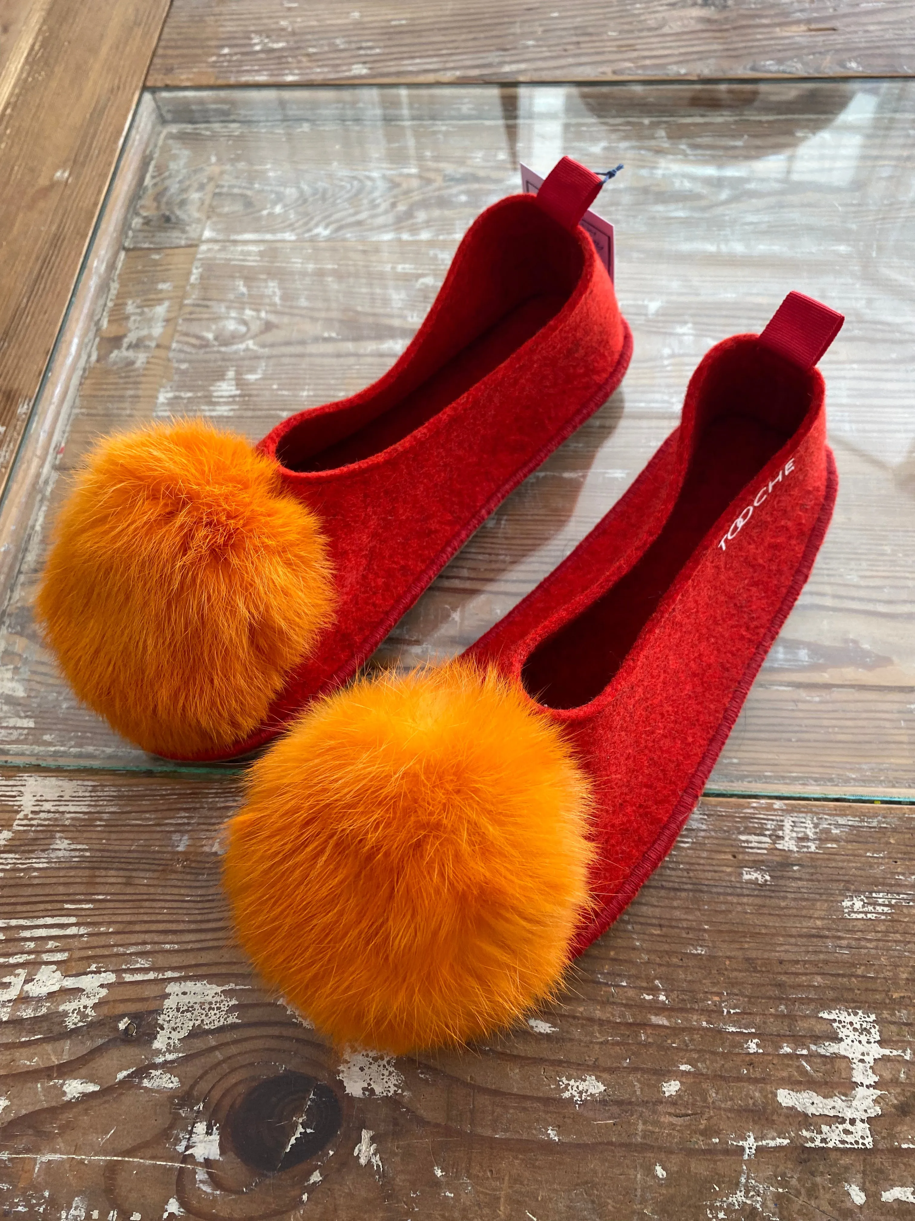 RED ORANGE slippers