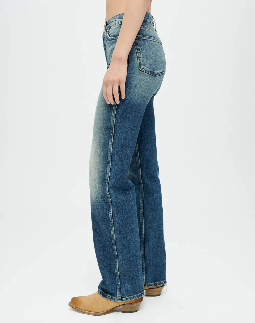 RE/DONE Comfort Stretch High Rise Loose - Distressed Wash