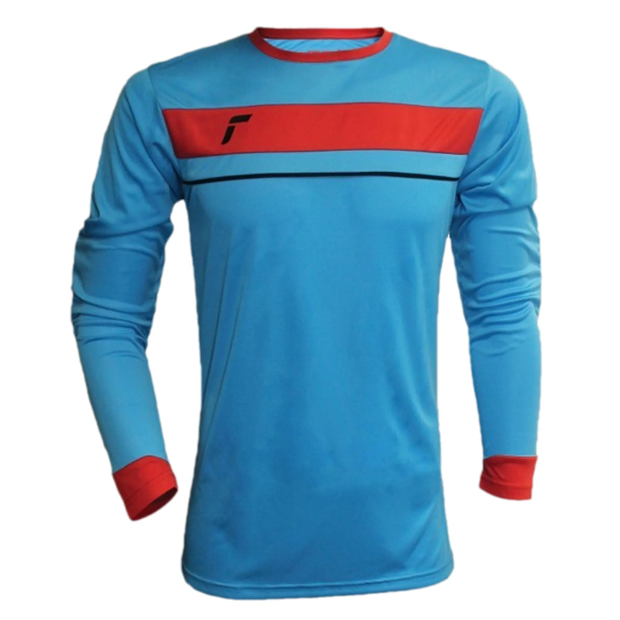 Reusch Kids Long Sleeve Padded GoalKeeper Jersey Aqua Blue/Red