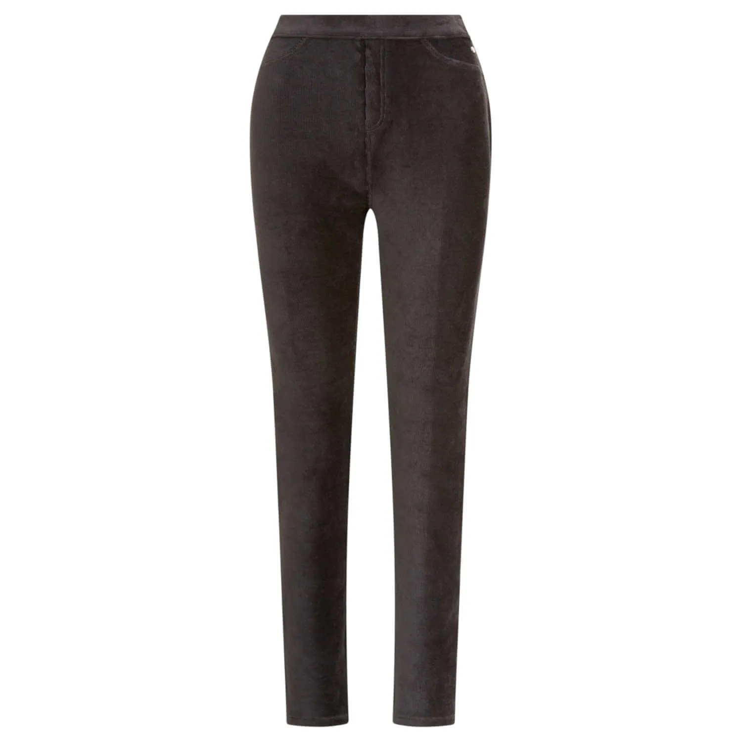 Ribbed Velour Trousers - Charcoal