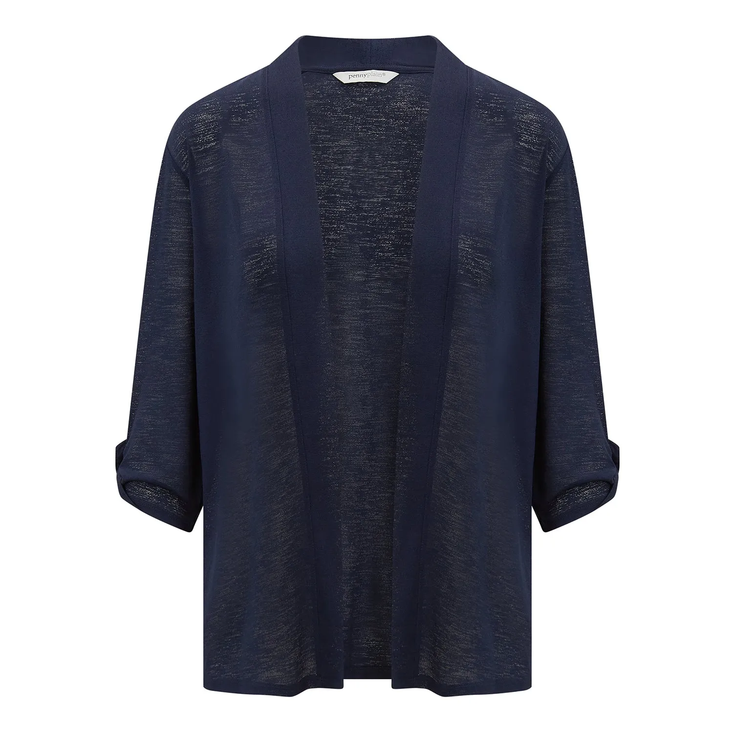 Roll Up Sleeve Cardigan - French Navy