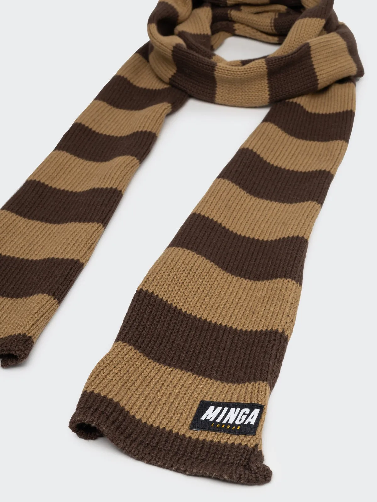 Rori Stripes Brown Honey Scarf