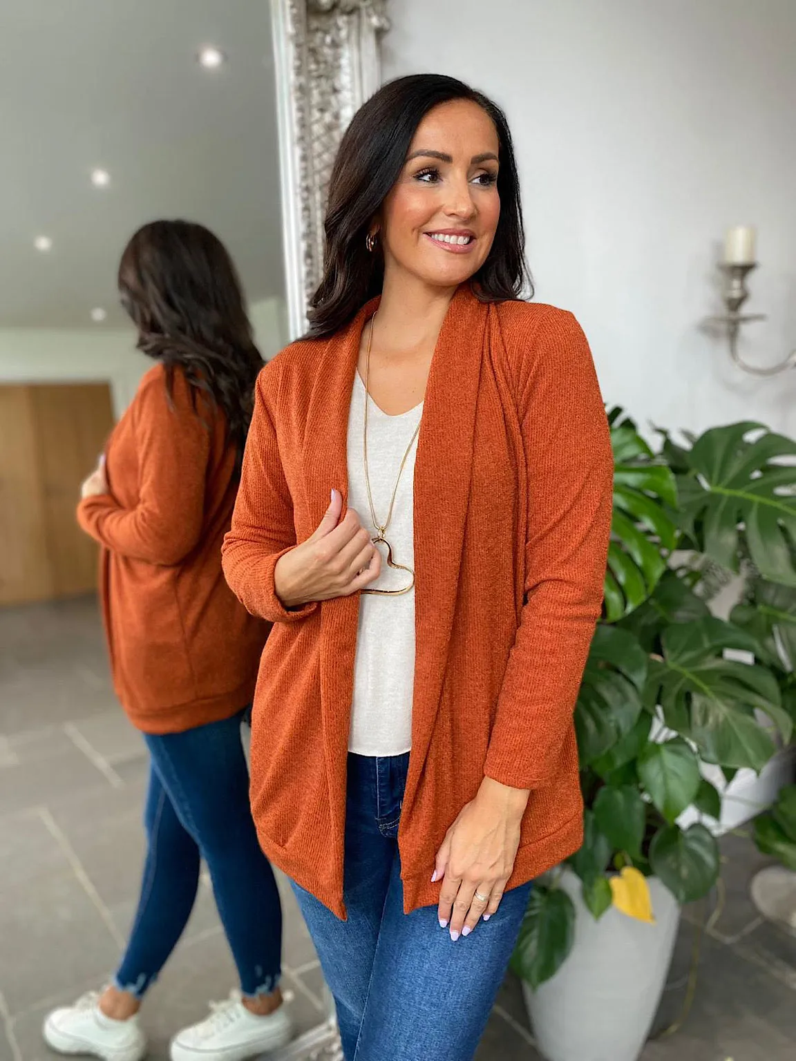 Rust Lightweight Cardigan Rosie