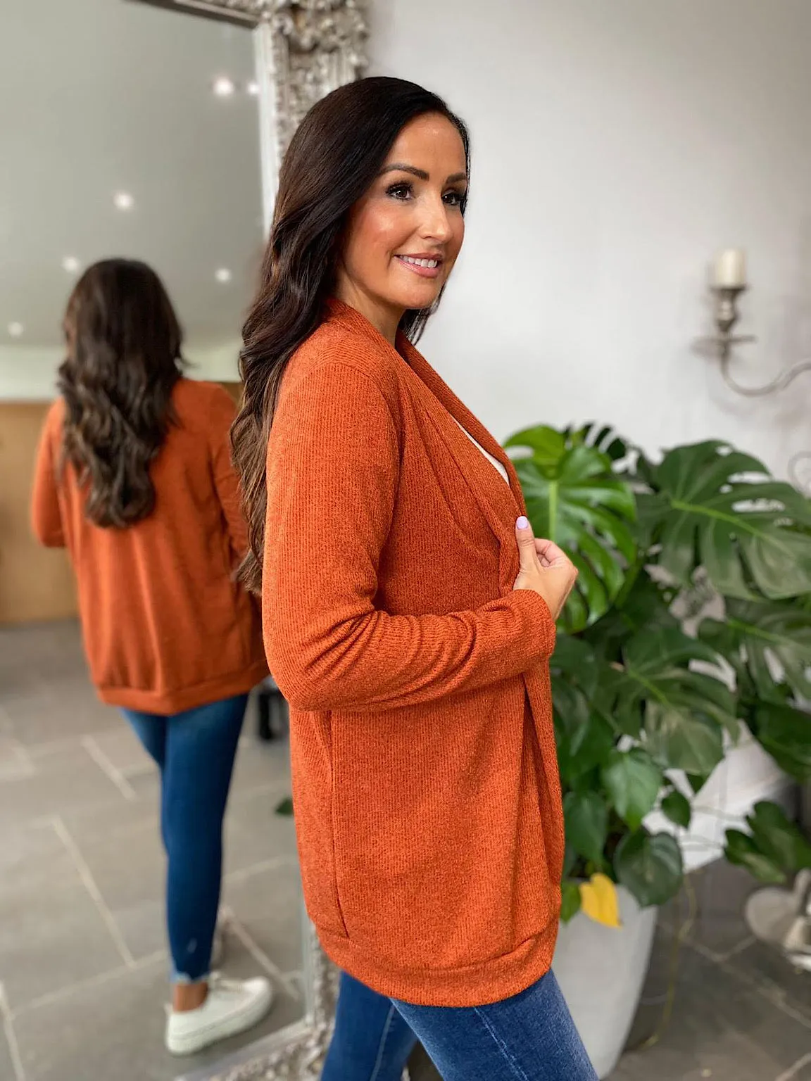 Rust Lightweight Cardigan Rosie