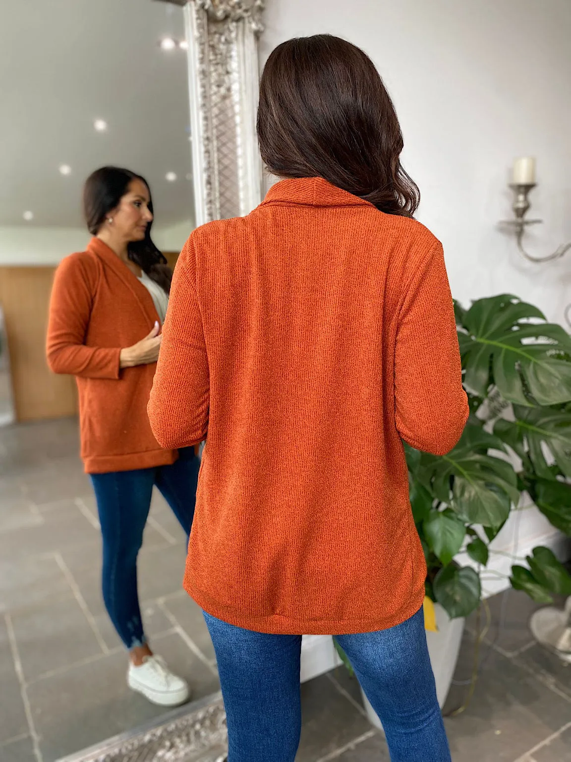 Rust Lightweight Cardigan Rosie