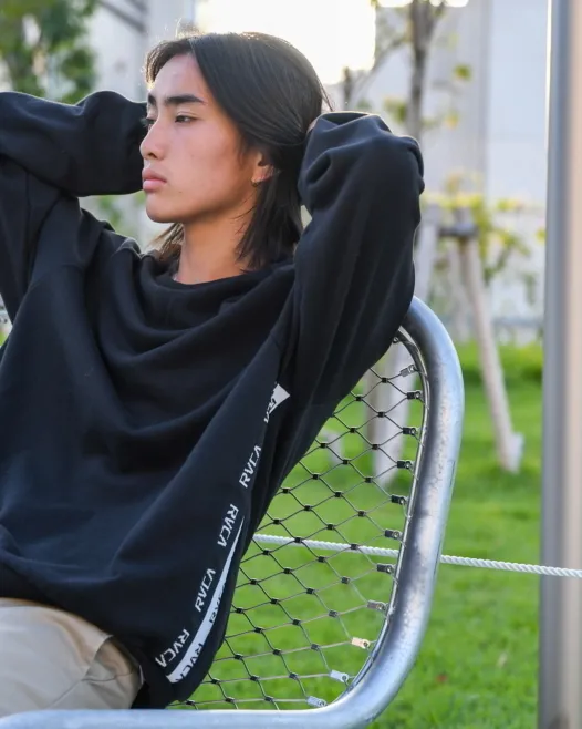 RVCA  |Long Sleeves Plain Sweatshirts