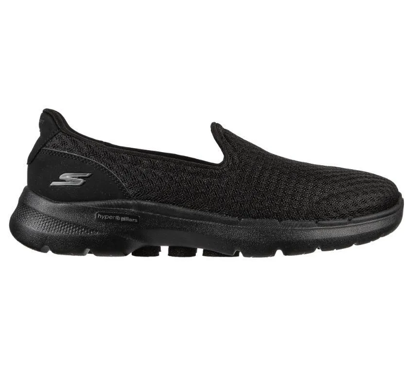 SKECHERS WOMEN'S GOWALK 6 TRIPLE BLACK WALKING SLIP-ON SHOE