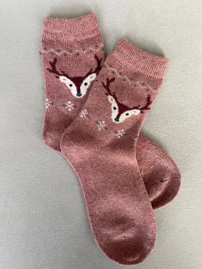 Stag Print Socks