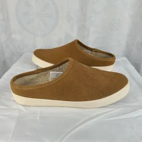 Staheekum Brand Cascade Mule Wheat Suede & Faux Fur Lined Slippers