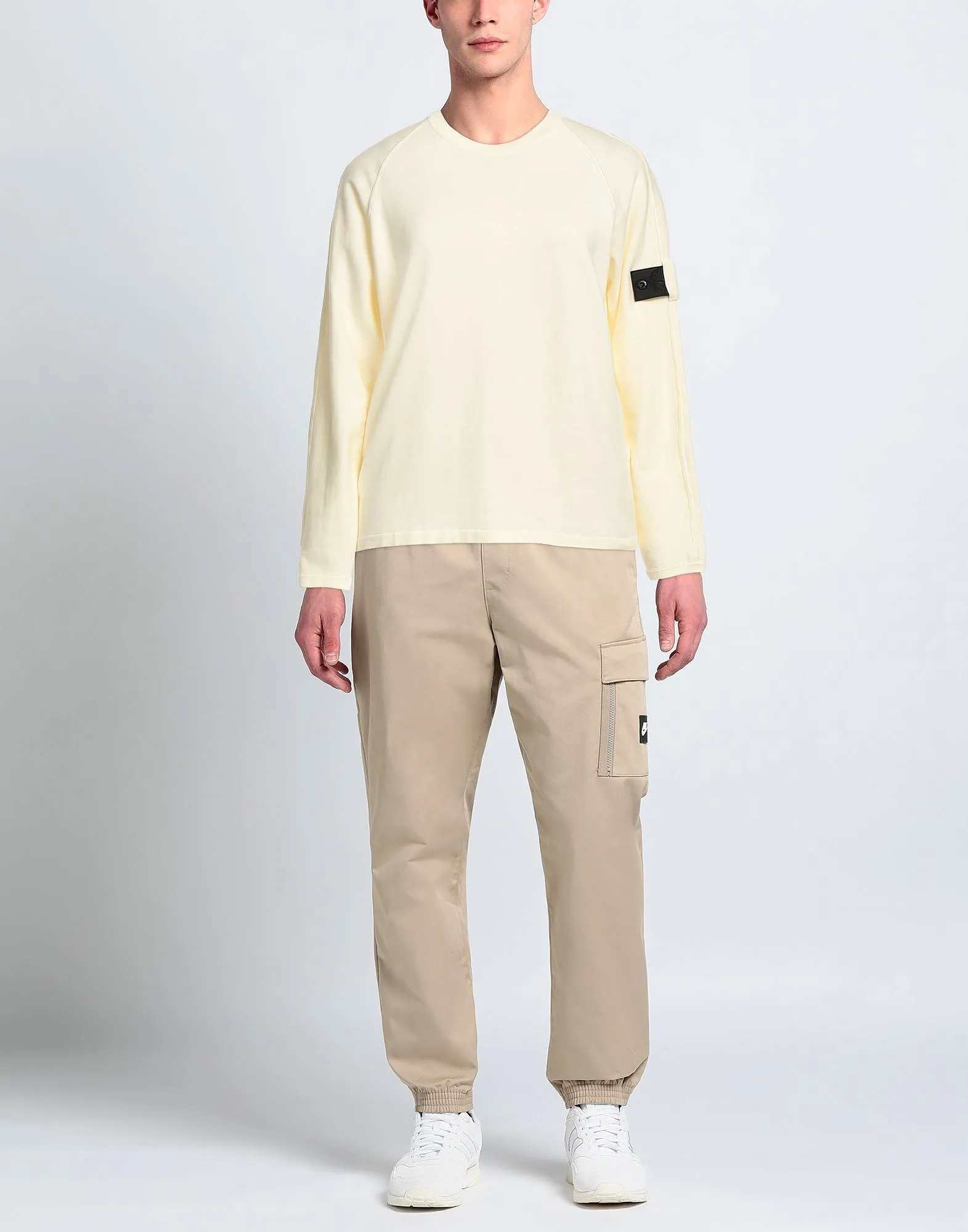 STONE ISLAND  |Crew Neck Pullovers Unisex Street Style Long Sleeves Plain