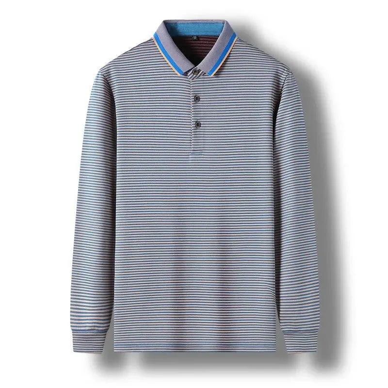 Striped Polo Shirt Long Sleeves