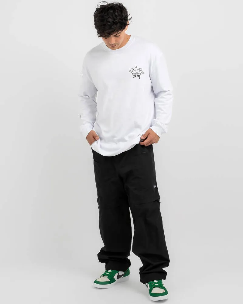 STUSSY  |Crew Neck Pullovers Street Style Long Sleeves Cotton