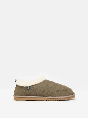 Tan Brown Faux Fur Lined Slippers