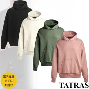 TATRAS  |Pullovers Long Sleeves Plain Cotton Logo Hoodies