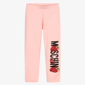 Teen Pink Strawberry Leggings