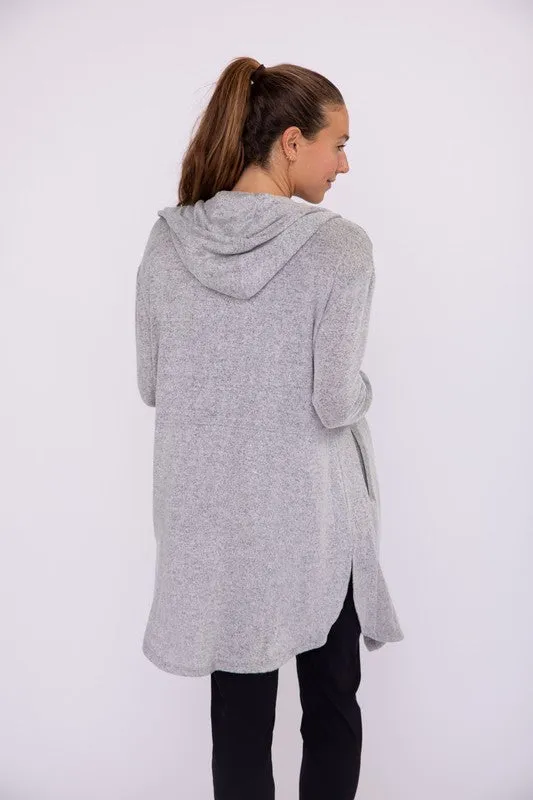 Two Tone Gray Super Soft Lightweight Cardigan