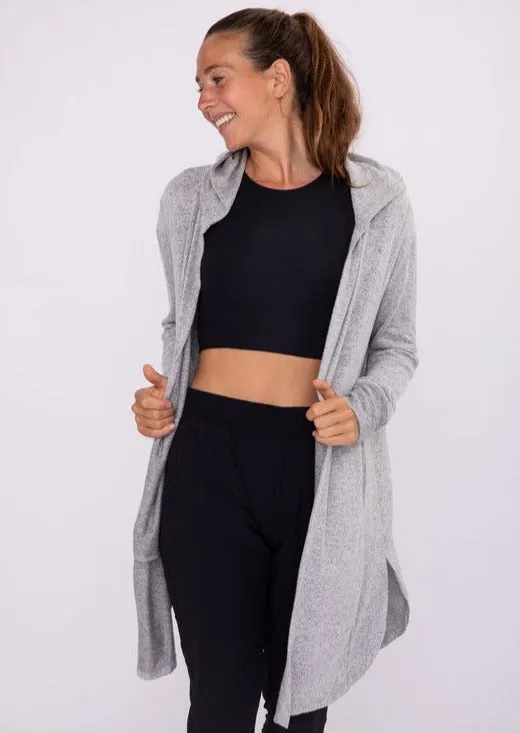 Two Tone Gray Super Soft Lightweight Cardigan