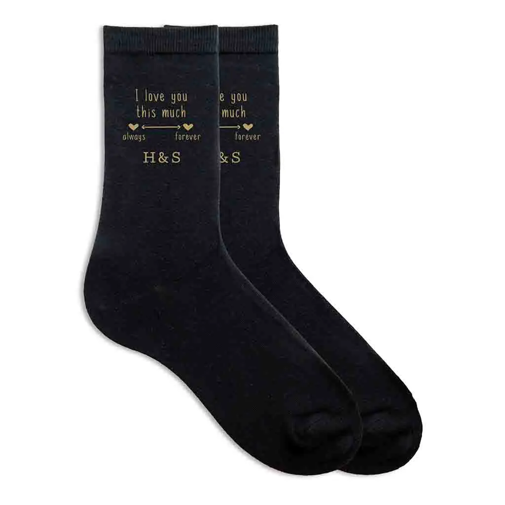 Two Year Anniversary Personalized Cotton Socks for Husband