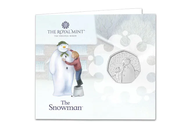 UK 2021 Snowman 50p BU Christmas Card