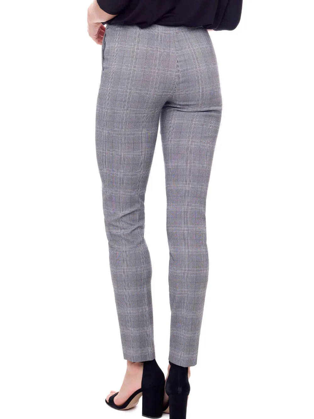 UP! Pants - Crossroad Plaid Techno Full Length Ankle Pant