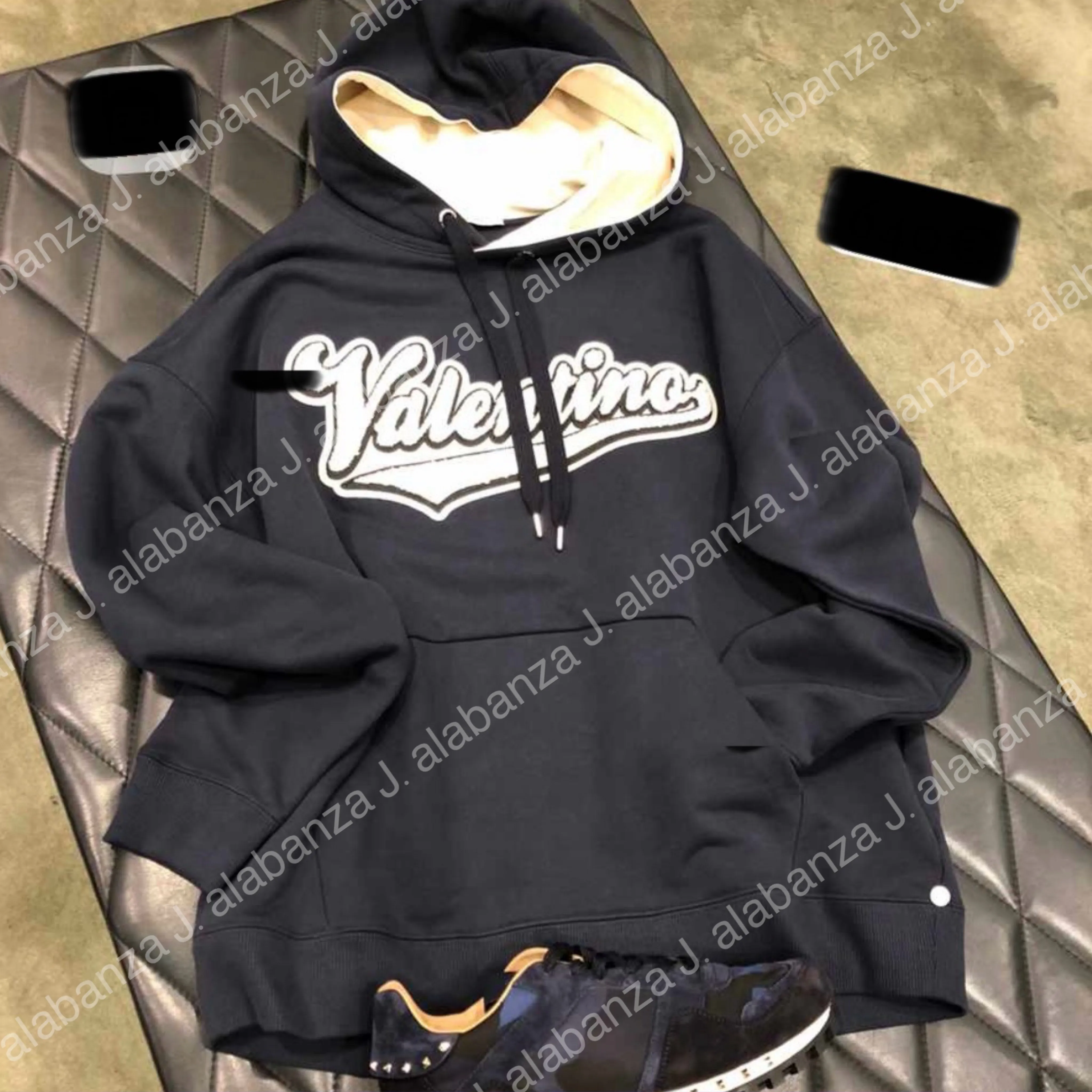 VALENTINO  |Pullovers Long Sleeves Cotton Logo Luxury Hoodies