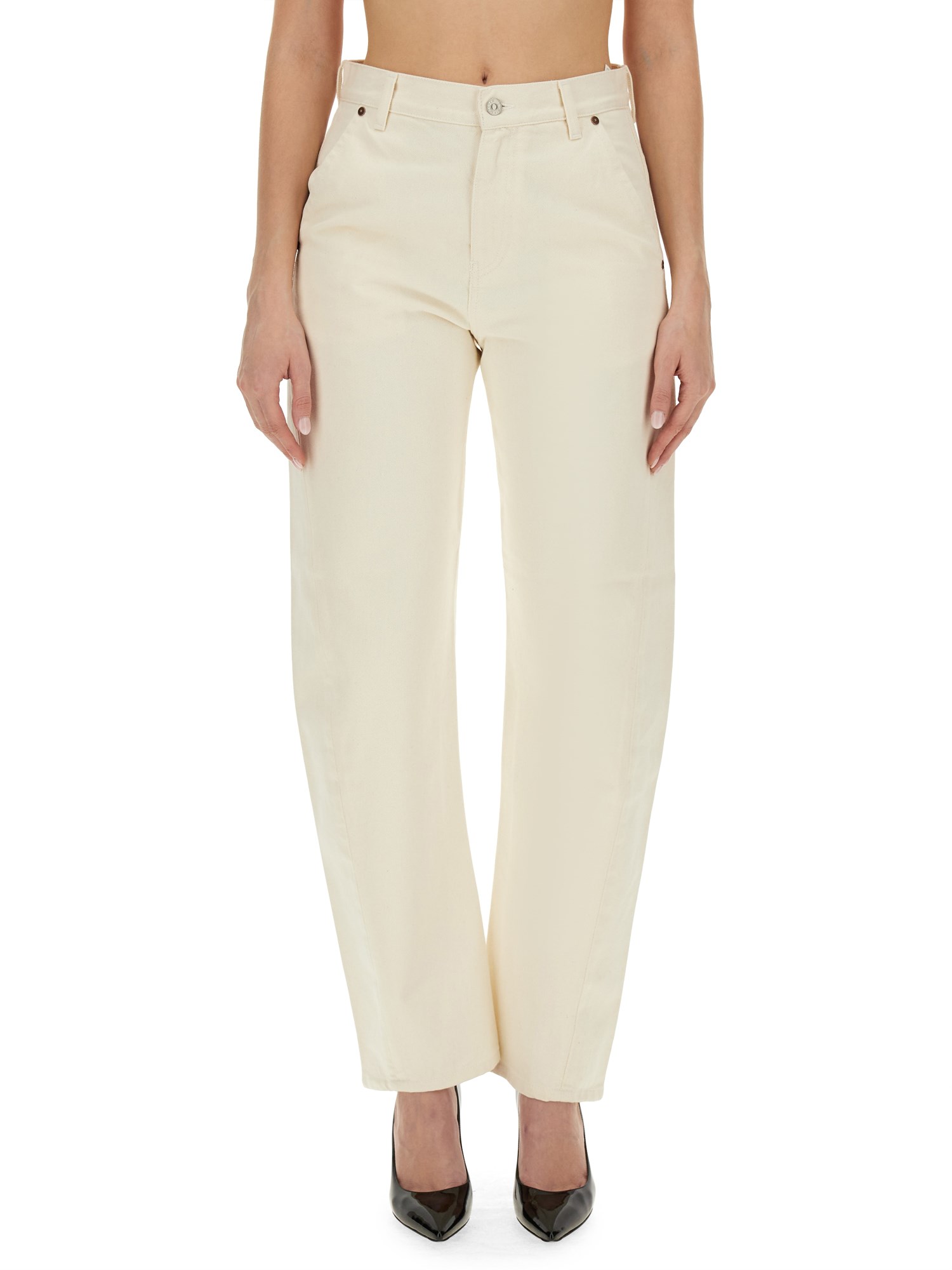 VICTORIA BECKHAM    RELAXED FIT COTTON DENIM JEANS