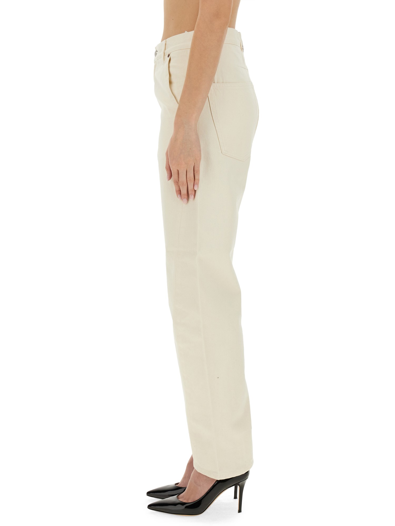 VICTORIA BECKHAM    RELAXED FIT COTTON DENIM JEANS