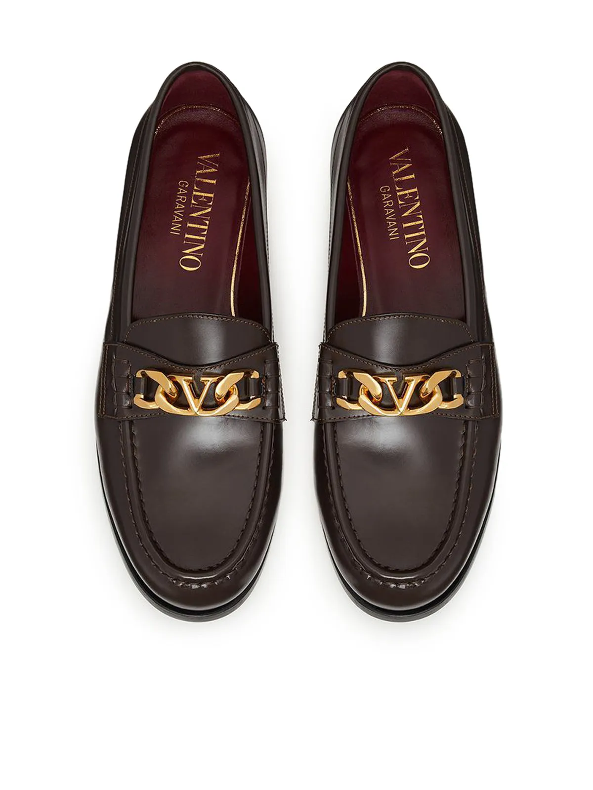 VLOGO CHAIN MOCCASIN IN CALFSKIN