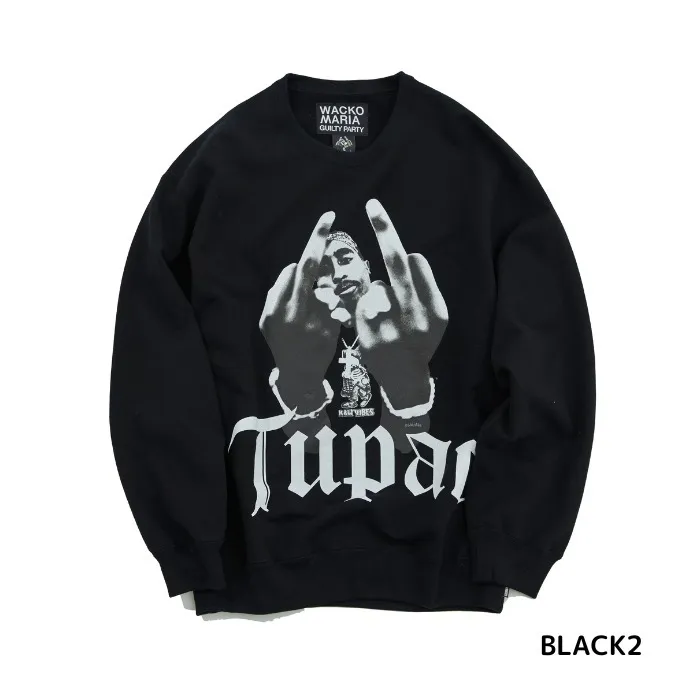 WACKO MARIA  |Crew Neck Street Style Collaboration Bi-color Long Sleeves