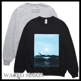 WACKO MARIA  |Crew Neck Street Style Collaboration Long Sleeves Cotton