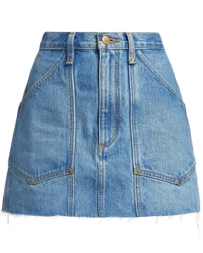 Workwear Skirt in Wasted Indigo