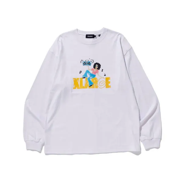 X-Large  |Crew Neck Unisex Street Style Long Sleeves Plain