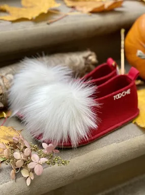 XMAS POMPOM VEGAN slippers