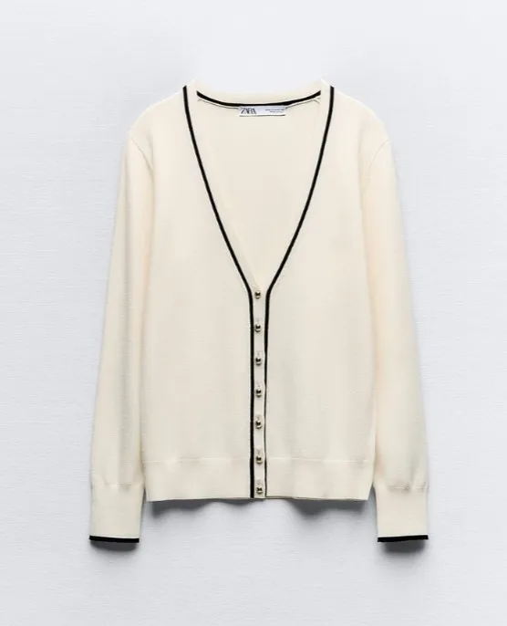 ZARA  |Casual Style Long Sleeves Plain Elegant Style Cardigans