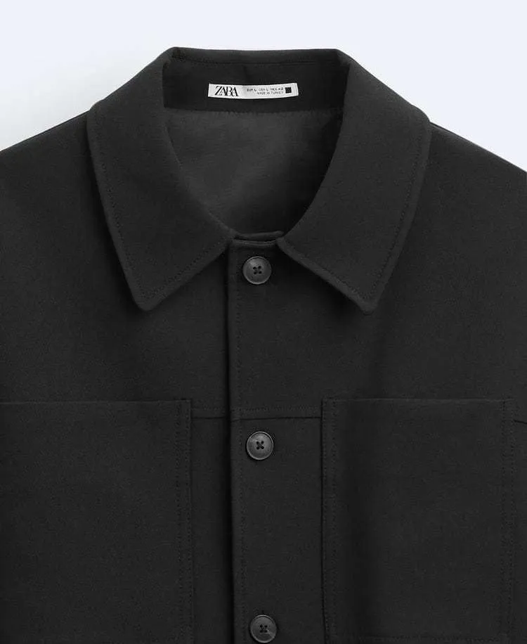 ZARA  |Long Sleeves Plain Shirts