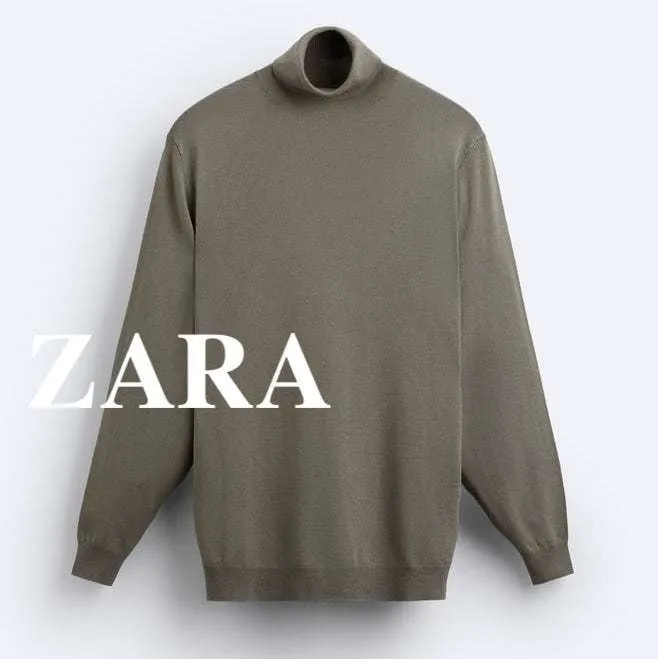 ZARA  |Long Sleeves Plain Sweaters